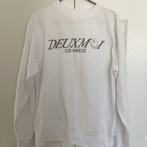 Deuxmoi LA White Crewneck Sweater - Size S
